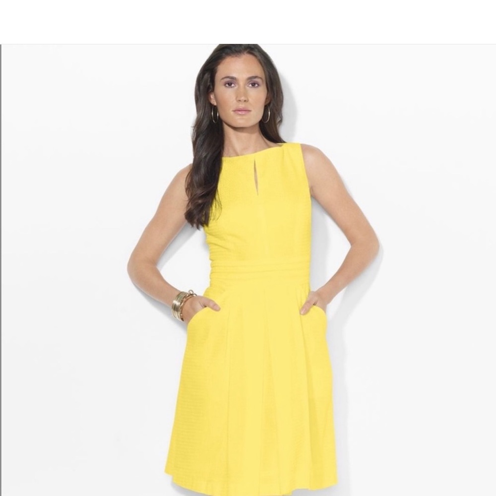 Lauren Ralph Lauren yellow A-line Sleeveless Dress